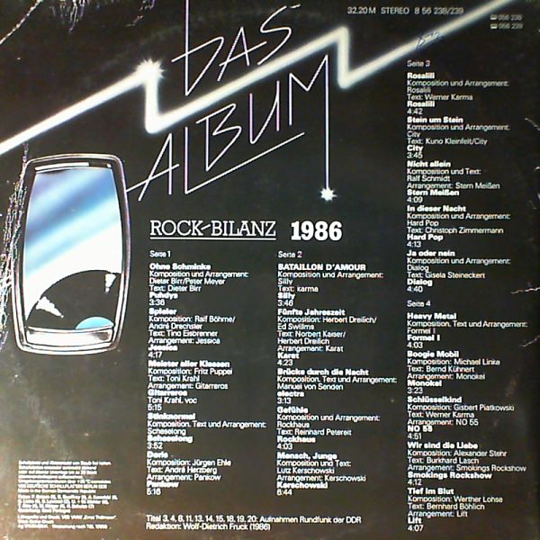 Various Artists — Das Album - Rock-Bilanz 1986