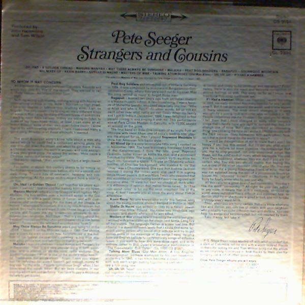 Seeger Pete — Strangers And Cousins