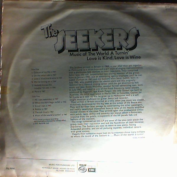 Seekers — Love is kind, love is wine