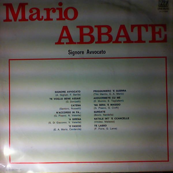 Abbate Mario — Signore avvocato