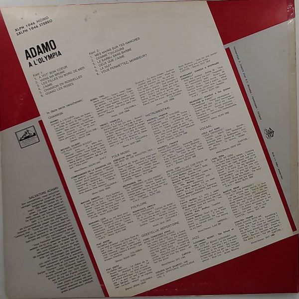 Adamo (Adamo Salvatore) — Adamo A L'Olympia