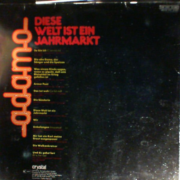 Adamo (Adamo Salvatore) — Diese Welt Ist Ein Jahrmarkt