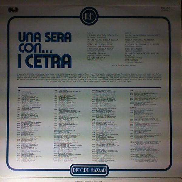Baldan Alberto — Quartetto cetra una sera con...i cetra