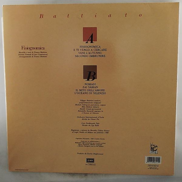 Battiato Franco — Fisiognomica