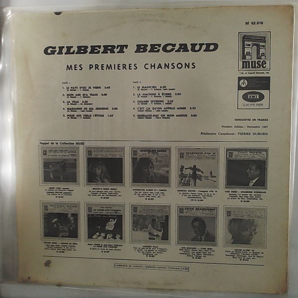 Becaud Gilbert — Mes premieres chansons