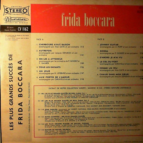 Boccara Frida — Les Plus Grands Succes De Boccara Frida