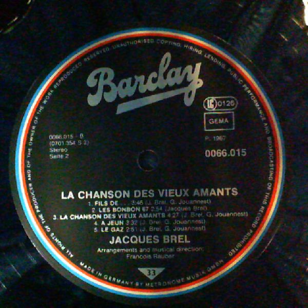 Brel Jacques — La Chanson Des Vieux Amants 2