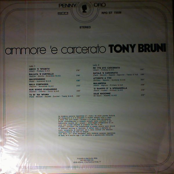 Bruni Tony — Ammore `e carcerato