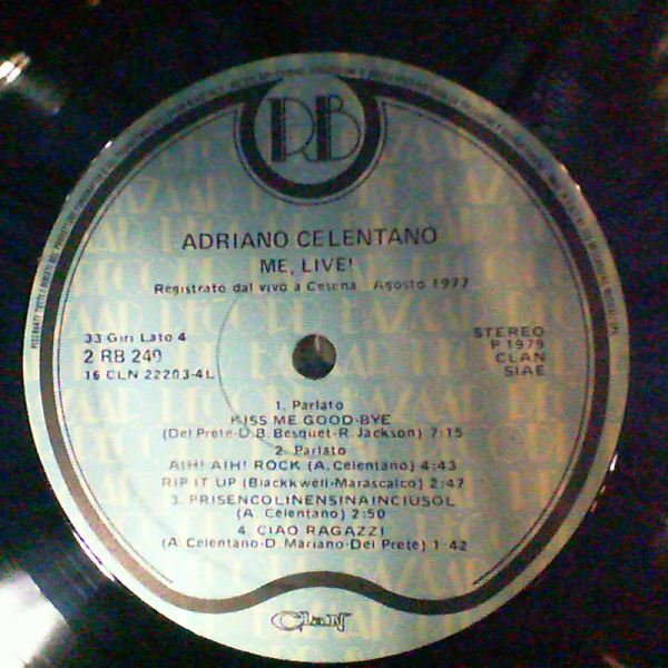 Celentano Adriano — Me, Live