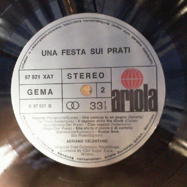 Celentano Adriano — Una Festa Sui Prati