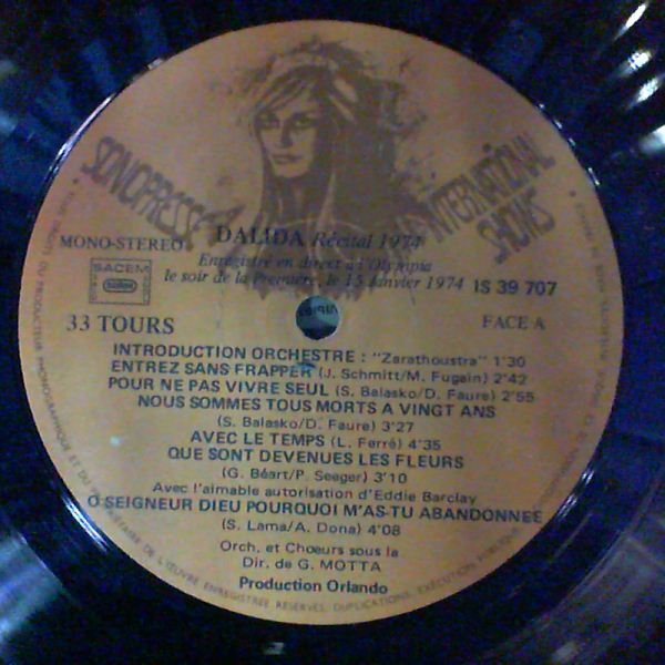 Dalida — Olympia 74 Enregistre En Public