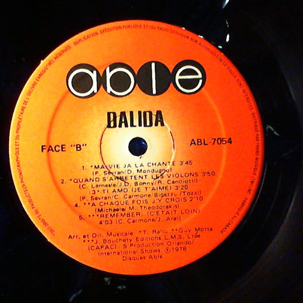 Dalida — Salma Ya Salama - Ma Vie Je La Chante