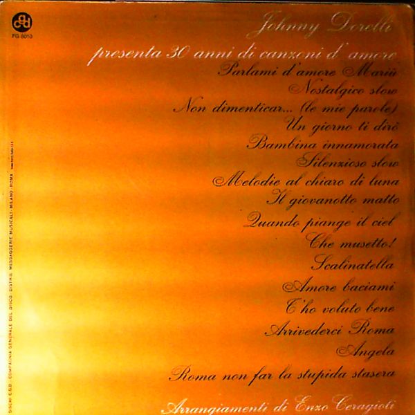 Dorelli Johnny — Presenta 30 anni canzoni d'amore
