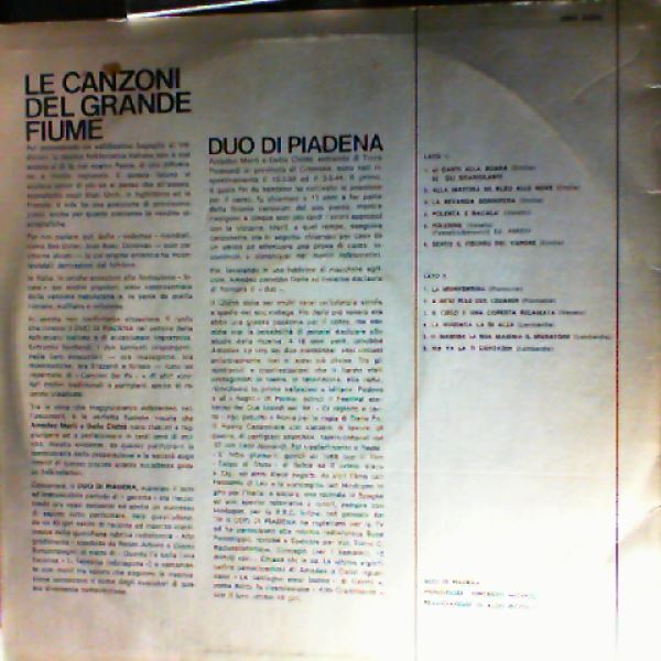 Duo Di Piadena — Le Canzoni Del Grande Fiume