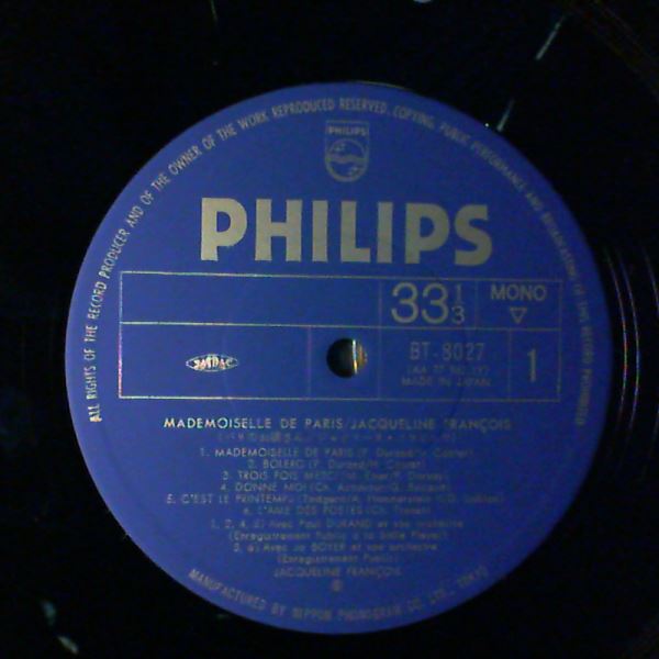 Jacqueline Francois — Mademoiselle De Paris (Le Disque D'Or)