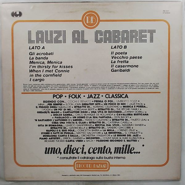 Lauzi Bruno — Lauzi al cabaret