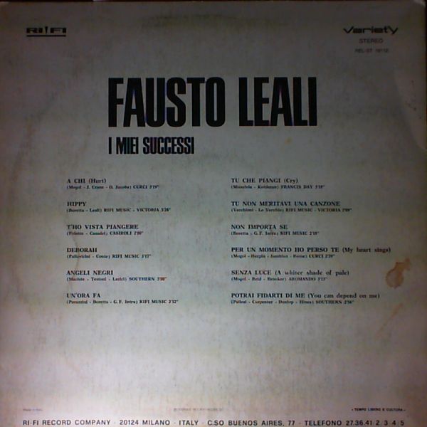 Leali Fausto — I miei successi