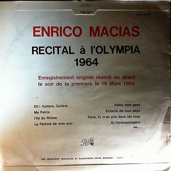 Macias Enrico — Al Olympia