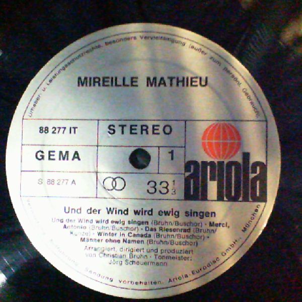 Mathieu Mireille — It und der wind wird ewig