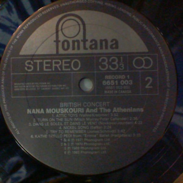 Mouskouri Nana — British Concert