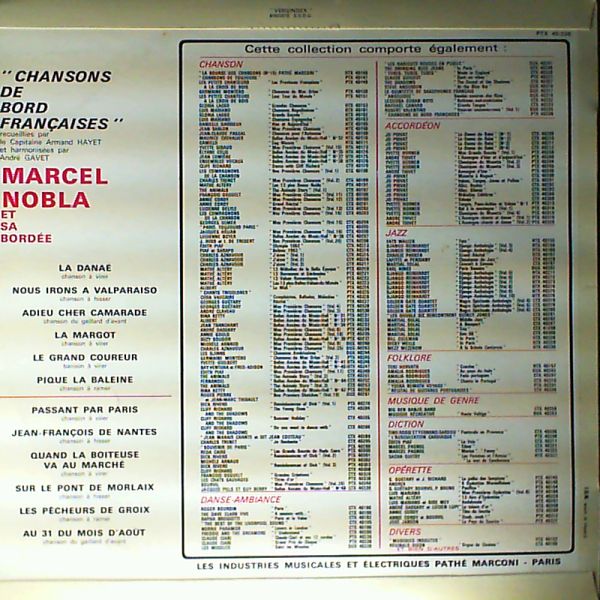 Nobla Marcel — Chansons de bord francaises