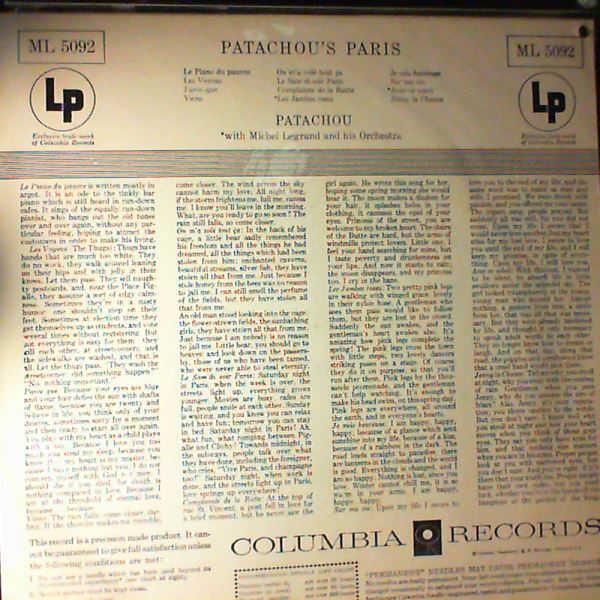 Patachou — Patachou's Paris