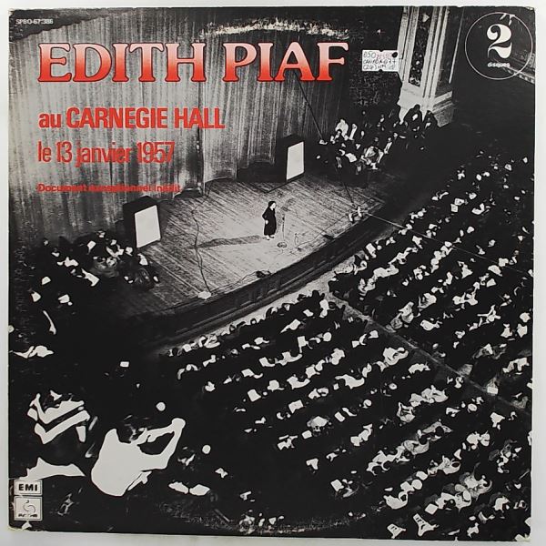 Piaf Edith — Piaf Edith Au Carnegie Hall Le 13 Janvier 1957