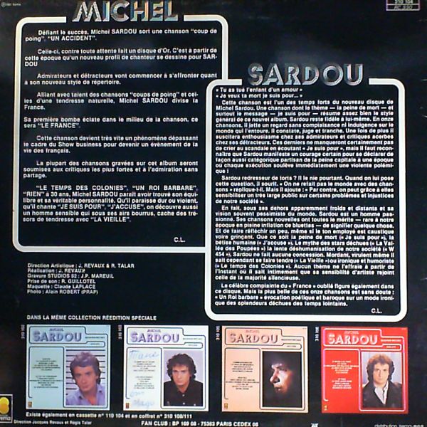 Sardou Michel — 1975-1976 Reedition Speciale