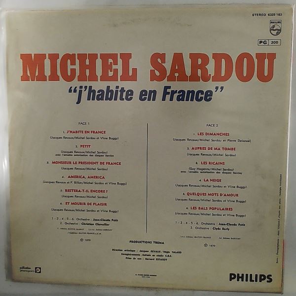 Sardou Michel — J'habite En France