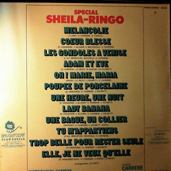 Sheila - Ringo — Special Sheila - Ringo (Les Gondoles A Venise / Melancolie / Une Heure, Une Nuit)