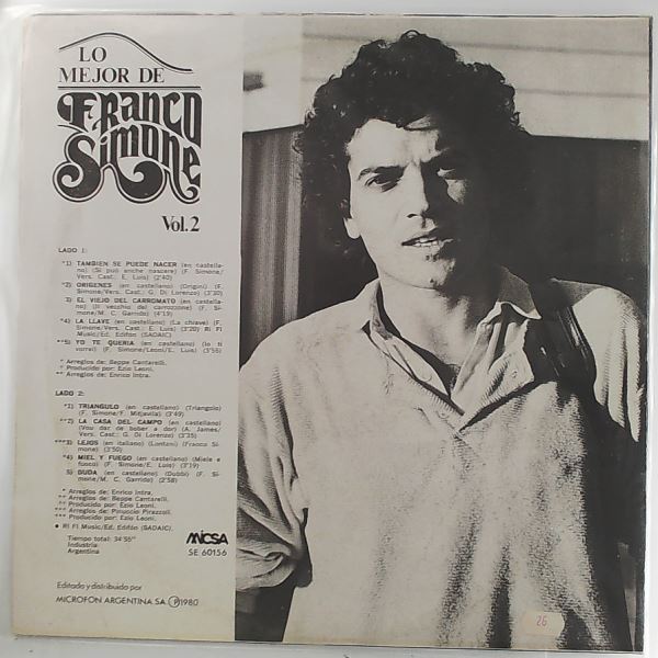 Simone Franco — Lo Mejor De Simone Franco Vol. 2