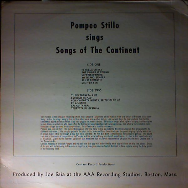 Stillo Pompeo — Songs of the continent