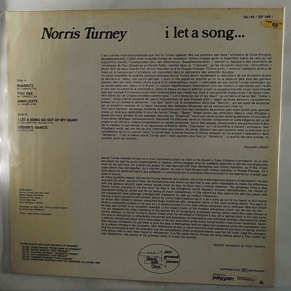 Turney Norris — I let a song...