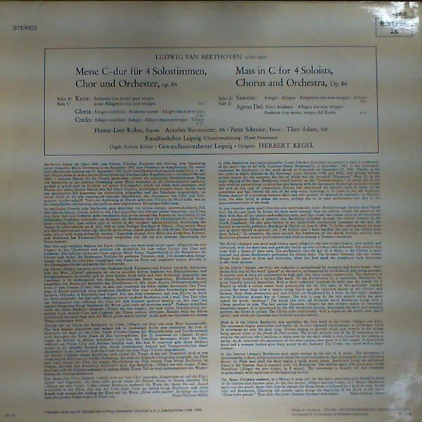 Kuhse Hanne-Lore — Beethoven - Mass C-dur op. 86