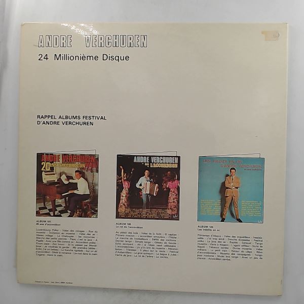 Verchuren Andre — 24 Millionieme Disque - Le Chou-Chou De Mon Coeur