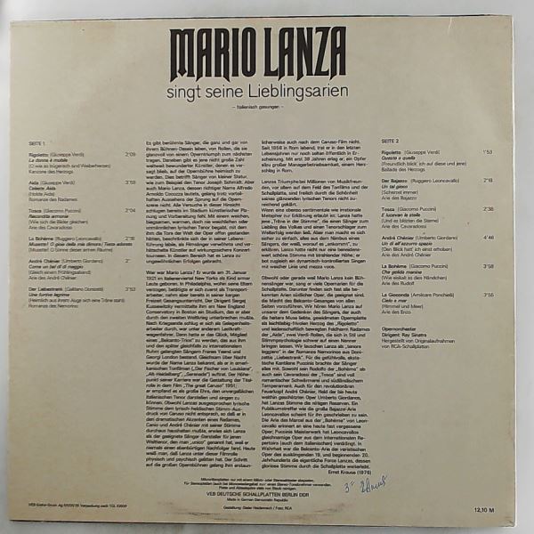 Lanza Mario (Ланца Марио) — Lanza Mario singt seine Lieblingsarien