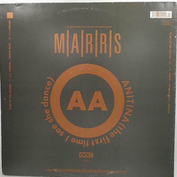 MARRS (M A R R S / M-A-R-R-S / M.A.R.R.S) — Pump Up The Volume / Anitina (The First Time I See She Dance)