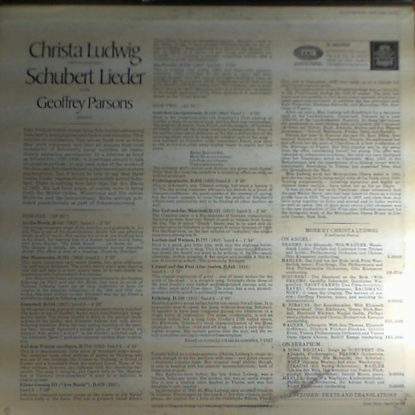 Ludwig Christa — Schubert lieder
