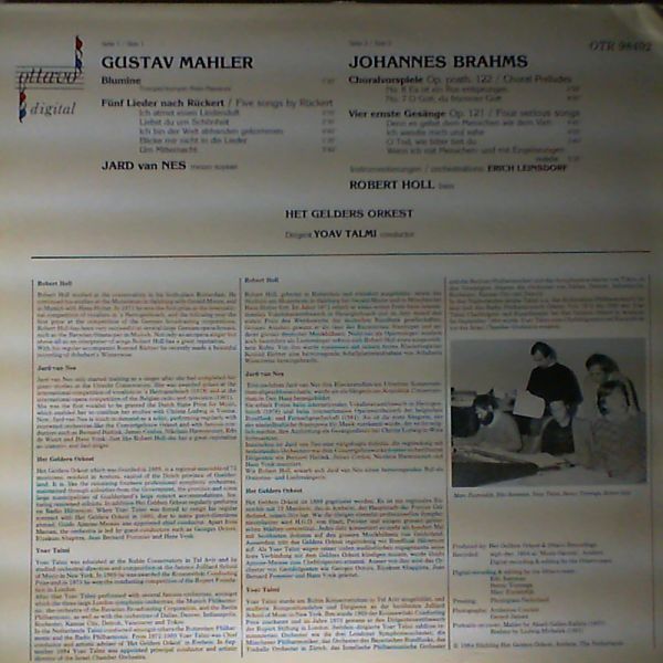 Nes van J.(m-sopran)/Holl R. (bass) — Mahler G./Brahms J. (dir.- Talmi Y. )