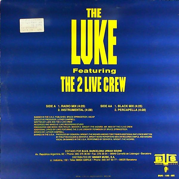 2 Live Crew (Two Live Crew) — Banned In The USA
