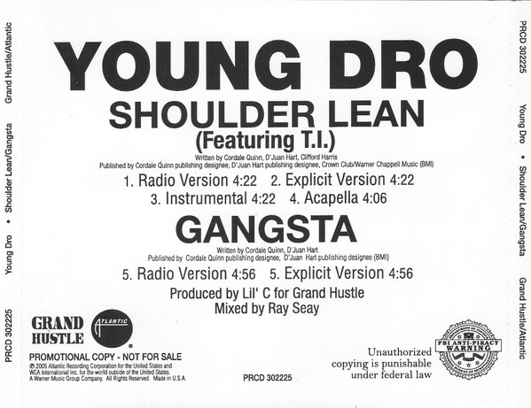 Young Dro — Shoulder Lean / Gangsta