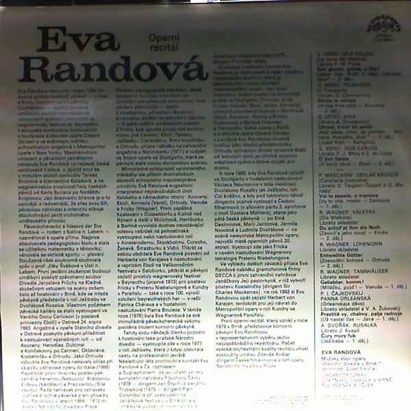 Randova Eva — Verdi, Mascagni, Wagner, Cajkovskij, Dvorak