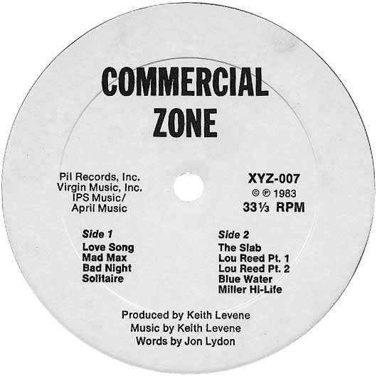 Public Image Limited (PIL) — Commercial Zone