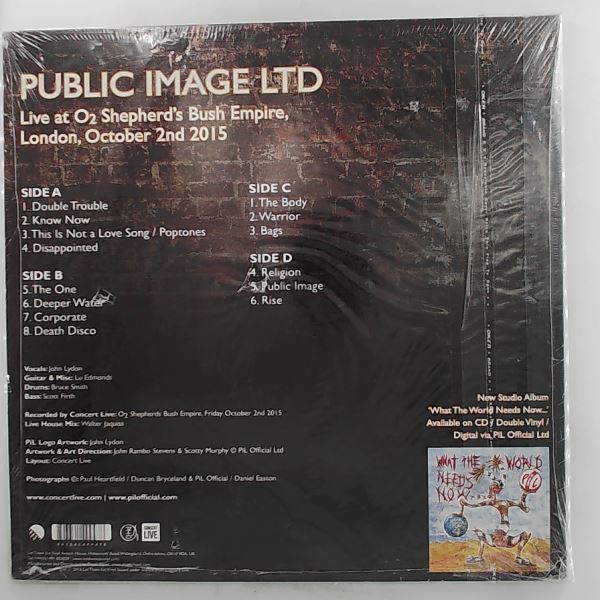 Public Image Limited (PIL) — Live at O2 Shepherd's Bush Empire, London, October 2nd 2015