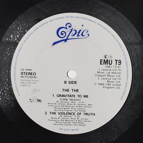 The The — Gravitate To Me / Violence Of Truth