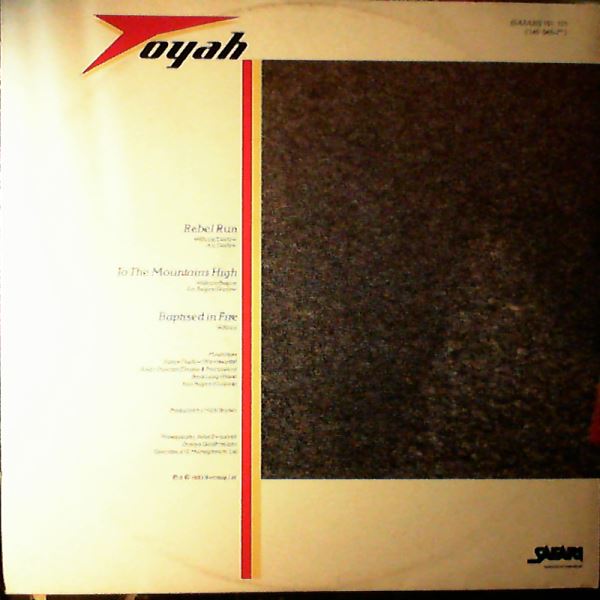 Toyah — Rebel Run / To The Mountains High / Baptised In Fire