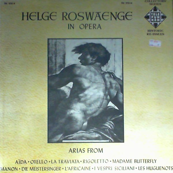 Roswaenge Helge/Meyrowitz Selmar — Roswaenge Helge in opera