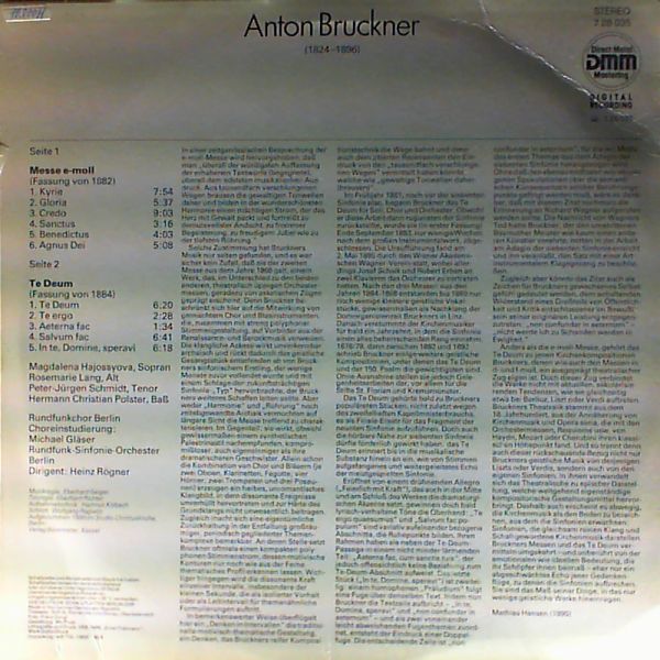 Rundfunkchor Berlin — Bruckner A. - Te Deum. Messe in E-moll