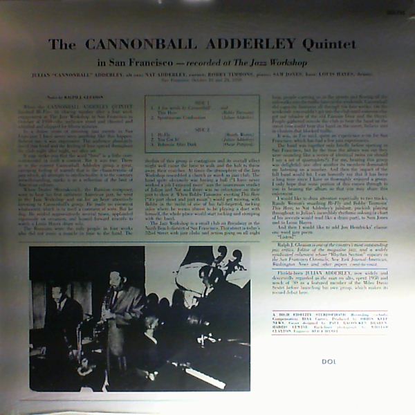 Cannonball Adderley Quintet — Cannonball Adderley Quintet In San Francisco