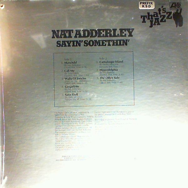 Adderley Nat — Sayin' Somethin' / That's Jazz (16)